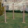 Untitled, ©1974<br>Aluminum, steel and concrete. <br>
68h x 54w x 54d (inches) <br>
Private commission, Phoenix, Arizona