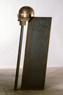 Elephant Rock (prior to patina), ©1984<br>Steel and red brass. <br>
71.5h x 30w x 19d (inches) <br>
Private collection <br>
Exhibited: Matthews Hamilton Gallery, 1984, Hazlett Memorial Award Exhibitions, 1985