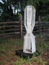 Hoodoo (outdoors, view 2), ©1987<br>Galvanized Steel <br>
62h x 16w x 15d (inches) <br>
Estate of Charles Fahlen <br>
Exhibited: Lawrence Oliver Gallery, 1987, Tavelli Gallery, 1989