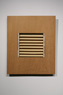 Dual Rule, ©1976<br>Wood, paint, cloth and Rhoplex. <br>
24h x 20w x 2d (inches) <br>
Estate of Charles Fahlen <br>
Photo by Jay Jones <br>
Exhibited: Gallery Joe, 2000