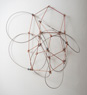 Boggle, ©2007<br>Monel wire rope, round copper rod, and lead. <br>
28h x 20w x 11.5d (inches), dimensions variable <br>
Estate of Charles Fahlen <br>
Photo by Kelly McManus <br>
Exhibited: Steven Wolf Fine Arts, 2007, Quicksilver Mine Co., 2012