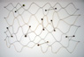 Some Marvels, ©2007<br>Phosphor bronze wire rope, Monel wire rope, stainless steel wire rope, brass all-thread, epoxy, and dye. <br>
60h x 93w x 7.75d (inches) <br>
Estate of Charles Fahlen <br>
Exhibited: Fleisher/Ollman Gallery, 2008