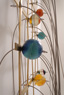 Quibble (detail 1), ©2009<br>Brass, stainless steel, lead, wood, epoxy and pigments. <br>
(grid) 28.5h x 30.5w x 6d, (cable & balls) 84h x 72w x 60d (inches), dimensions variable <br>
Estate of Charles Fahlen <br>
Photo by Kelly McManus <br>
Exhibited: Quicksilver Mine Co., 2012